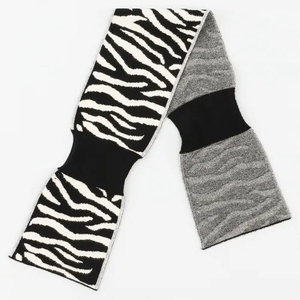 ผ้าพันคอแฟชั่นฤดูหนาวลายม้าลายสัตว์ผ้าแจ็คการ์ดสำหรับผู้หญิงผ้าพันคอถักแบบกำหนดเองผ้าพันคอให้ความอบอุ่นสำหรับผู้หญิง - Product Image 2