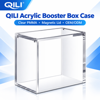 Vitrine magnétique transparente en acrylique grande capacité sur mesure avec couvercle anti-poussière pour figurines et objets de collection