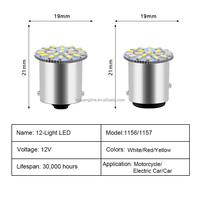 Ampoules LED TGZ pour voiture 1156 1157 3014 22SMD, clignotants, feux stop, feux arrière, feux de recul pour moto, accessoires d'éclairage automobile