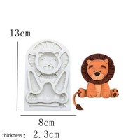 Moule en Silicone Thème Animal Lion Éléphant Singe Zèbre Girafe pour Cuisson Biscuits Décoration Gâteaux Fondant