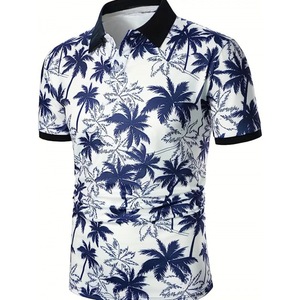 2025 nuova <span class=keywords><strong>Polo</strong></span> estiva Casual da <span class=keywords><strong>uomo</strong></span> a maniche corte 100% poliestere traspirante Top Button 3D stampa Logo <span class=keywords><strong>Outlet</strong></span> di fabbrica - Product Image 3