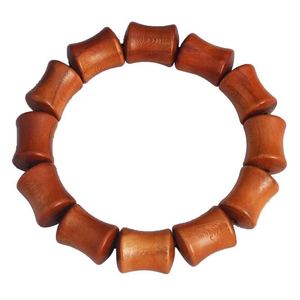 สร้อยข้อมือไม้พีชลายไม้ไผ่สุดเก๋และประณีต สไตล์จีน สร้อยข้อมือคู่รัก สร้อยข้อมือลูกปัดแฟชั่น - Product Image 4