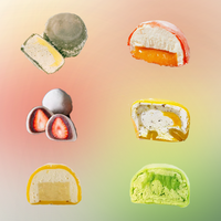 Machine à encruster les mochi aux fruits BNT-380T, équipée d'une unité de mise en plateau et d'emballage automatique