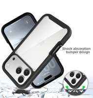 Coque antichoc transparente en acrylique rigide et TPU souple pour iPhone 18 Pro Max, protection intégrale du dos