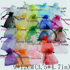 Pochette en <span class=keywords><strong>Organza</strong></span> 9x12cm, 24 Couleurs, avec Cordon de Serrage, Personnalisable avec Logo, pour Bijoux, Emballage Cadeau ou Maille - Product Image 3