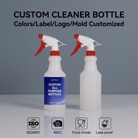 Bouteilles pulvérisatrices ajustables vides de 16 oz personnalisées pour solutions de nettoyage, sans fuite ni obstruction