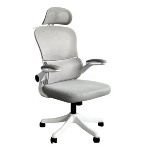 Chaise de <span class=keywords><strong>bureau</strong></span> ergonomique moderne en maille avec siège en tissu maillé, pivotante, réglable en hauteur, dossier haut, mousse PP - Pour usage domestique - Product Image 2