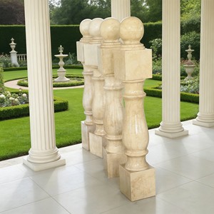 Rampe d'escalier en marbre blanc moderne et exquise, personnalisée, pour <span class=keywords><strong>terrasse</strong></span>, décoration extérieure et intérieure - Product Image 6