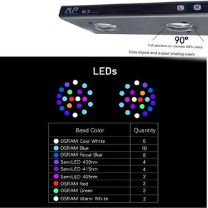 Noopsyche NP K7 Pro V3 III 140W App WiFi Volspectrum Zoutwater Mariene <span class=keywords><strong>LED</strong></span> Aquariumverlichting voor Koraalrif SPS/LPS - Product Image 5