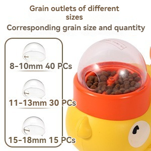 Tigelas ecológicas de aço inoxidável do alimentador automático do instrutor interativo do pato amarelo do gato e do animal de estimação do cão - Product Image 3