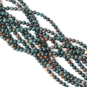 자연 8mm Bloodstone 보석 부드러운 둥근 구슬 DIY 공예 디자인 치유 1 스트랜드 15" - Product Image 4