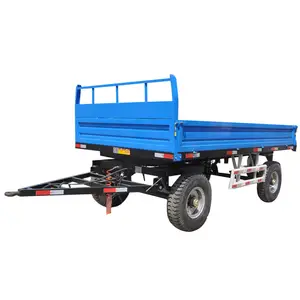 High quality farm 4 wheel 3-10 ton single double axle dumping trailer Tipping Tralier for sale