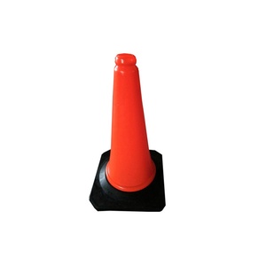 Cono di plastica bianco d'avvertimento stradale di sicurezza del PE Australia di alta riflessione 500MM per traffico - Product Image 2