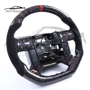 Volant en fibre de carbone forgée rouge Alcantara <span class=keywords><strong>2004</strong></span>-2008 pour Ford <span class=keywords><strong>Raptor</strong></span> F150 F-150 - Product Image 3