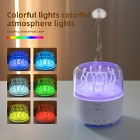 Diffuseur d'arômes en forme de méduse, nouveau style, humidificateur électrique à huile essentielle, anneau de brume, éclairage LED sept couleurs, pour bureau