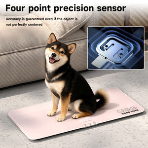 현대식 고정밀 가정용 <span class=keywords><strong>100kg</strong></span> 10g LED 디지털 디스플레이 전자 강화유리 유아 및 애완동물 체중계 - Product Image 3