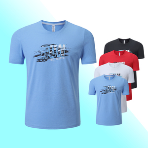 เสื้อยืดผู้ชายสำหรับฤดูร้อน แห้งเร็ว แขนสั้น เสื้อยืดกีฬา เสื้อยืดลำลองสำหรับวิ่ง เสื้อยืดผ้าไหมน้ำแข็งแบบเรียบๆ สั่งทำได้ - Product Image 5