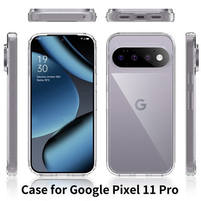 Protective case for Google Phones Stylish Transparent Phone Case Shockproof and Drop Resistant Frosted Back Panel case