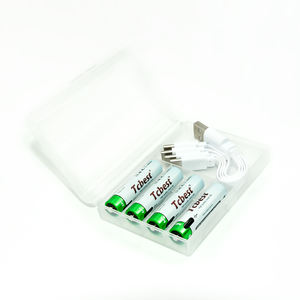Tcbest最安値卸売充電式1400mAh 1700mAh 2000mAh 1.5VリチウムイオンAA電池Type-C <span class=keywords><strong>USB</strong></span>ポート2000サイクル20個 ℃ ~60 ℃ - Product Image 3