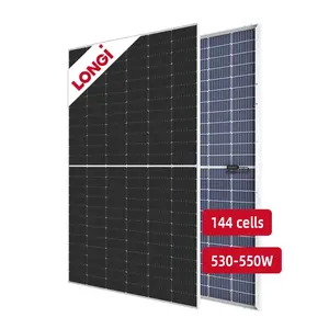 Germany Longi 540W-550W N-Type Solar Panel Flexible Mono Pv Bifacial PERC Topcon Half Cell Flexible Bipv Panel