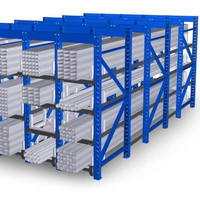 Étagère de stockage robuste en acier, certifiée CE, avec revêtement en poudre, protection contre la corrosion, type cassette, pour le stockage de matériaux longs