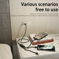 Câble de charge rapide USB Type-C et Micro USB 3 en 1 personnalisé avec vitesse 3A pour ordinateur et téléphones mobiles, transfert de données