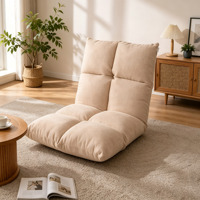 Fauteuil de sol pliable japonais Tatami, chaise inclinable ergonomique, canapé de méditation en mousse haute densité pour balcon et salon