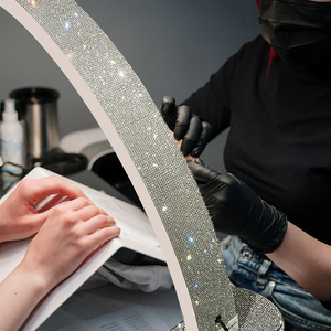 Lampe de table pour manucure en forme de demi-lune, grande et petite taille, lumière UV LED, logo personnalisé, éclairage de salon - Product Image 5