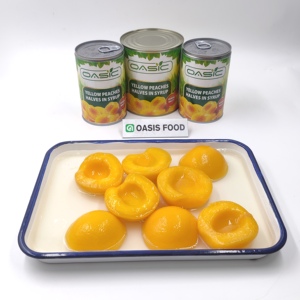 425G Good Brand Factory Mitades de melocotón amarillo enlatado en almíbar ligero - Product Image 5