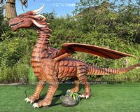 Décoration de parc à thème Animatronic Dragon Model Réaliste Dragon Statue Fournisseur
