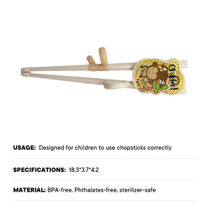 Palillos Manuales de PP TPE para Venta Directa, con Lindos Dibujos Animados, para que los Niños Aprendan a Usar Palillos Correctamente - Product Image 5