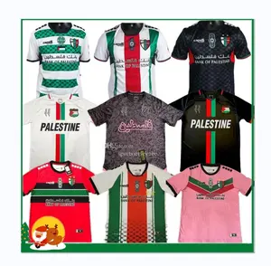 2024 2025 Palestijn Voetbalshirt Thuis Weg Zwart Wit 24 25 Cd Palestino Aangepaste Naam Nummer Voetbalshirt