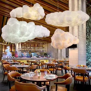 Lampadario a nuvola lampade ristorante moderno bianco nuvola galleggiante luce a sospensione per sala da pranzo lampada a sospensione per cucina isola decorazione luce