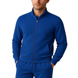 <b>Mens</b> <b>White</b> Full Zip Tracksuit Set Premium Track <b>Jacket</b> and Jogger Pants Casual Athletic Sportswear Comfortable Slim Fit Active - Product Image 3