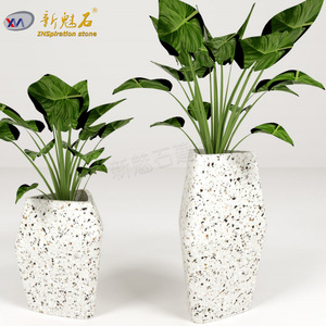 Nuevos Materiales de Construcción de Piedra Artificial, Macetas de Piedra Artificial Gris Claro, Macetas de Hormigón de Alto Rendimiento para Interiores y Exteriores - Product Image 3