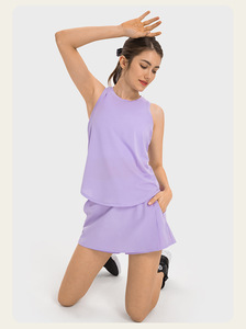 Venta al por mayor transpirable de alta calidad Fitness Out Gym Ladies Yoga chaleco Crop secado rápido camisetas sin mangas de las mujeres - Product Image 2