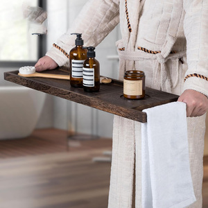 Plateau <span class=keywords><strong>de</strong></span> bain pour <span class=keywords><strong>baignoire</strong></span> : Étagère <span class=keywords><strong>de</strong></span> bain en bois <span class=keywords><strong>de</strong></span> 31 pouces avec poignées, style rustique et simple pour salle <span class=keywords><strong>de</strong></span> bain - Product Image 3