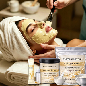 ชุดผงมาส์กหน้า OEM 7 สูตร คอลลาเจน คาเวียร์ กุหลาบ คลอเรลล่า องุ่น คาโมมายล์ ผงมาส์กแห้งสำหรับทำพอกหน้า รับผลิตแบรนด์ส่วนตัว ขายส่ง - Product Image 2