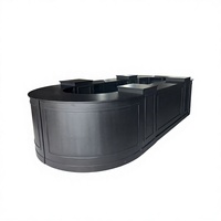 Table de bar ovale de luxe en bois massif de haute qualité pour événements, location de mobilier pour hôtels et entrées