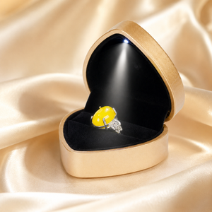 Custom Logo Heart Shaped LED <b>Ring</b> <b>Box</b> with Velvet Lining for Engagement Proposal Wedding Jewelry Gift Packaging <b>ring</b> packaging - Product Image 2