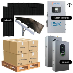 Système solaire domestique complet de 7,38 kW, Sol-Ark 15K + batterie au lithium de 20,48 kWh/28,6 kWh, panneaux monocristallins de 18x410W, gratuit - Product Image 6