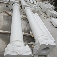Colonnes de porche romaines en marbre blanc de conception moderne, fabriquées en Chine