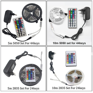 Lumière De Bande MENÉE 5050 RVB A MENÉ La Bande Imperméable Lumières LED 5M 12V RVB Bande Ensemble Complet Ruban LED - Product Image 2
