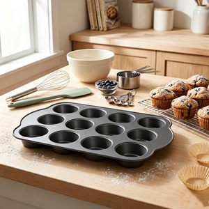 Molde para 12 Muffins, Revestimiento Antiadherente Duradero para Cupcakes y Muffins, Molde para Hornear en Casa - Product Image 3