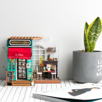 Robotime Rolife Contact Obtenez une réduction Bois Artisanat DG109 Simon's Coffee Gift Kit 3D Wooden Puzzles DIY Miniature House