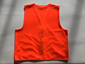 Api Fluo <span class=keywords><strong>Orange</strong></span> Berburu Keselamatan Ritsleting Rompi Saku Di Luar Hiking Mantel - Product Image 5
