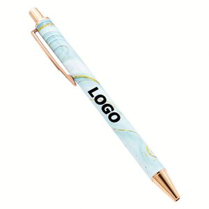 Stylos à bille rétractables personnalisables - Design métallique élégant avec impressions par transfert thermique pour cadeaux promotionnels - Product Image 1