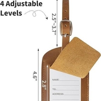 Sac de voyage avec logo personnalisé Valise en cuir végétalien écologique Porte-étiquette de bagage en PU personnalisé Porte-étiquettes pour carte d'identité