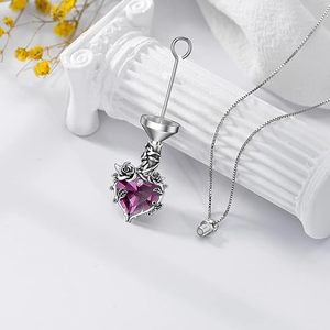 Keepsake Memorial Jewelry Blank Custom Heart Cremation Urn Necklace <strong>for</strong> <strong>Ashes</strong> Urn Jewelry Memorial <strong>Pendant</strong> With Fill Kit - Product Image 2