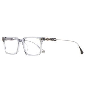 Очки унисекс CHARMLIBRARY Модель 8307: ультралегкие, прочные, с принтом под мрамор, комбинированные бело-красные, из титанового ацетата, с эффектом черепахового панциря - Product Image 2